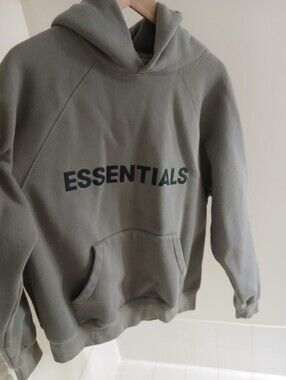 Essentials Dark Sage Hoodie Size S